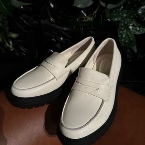 Quince New Classic Cream Platform Penny Loafers